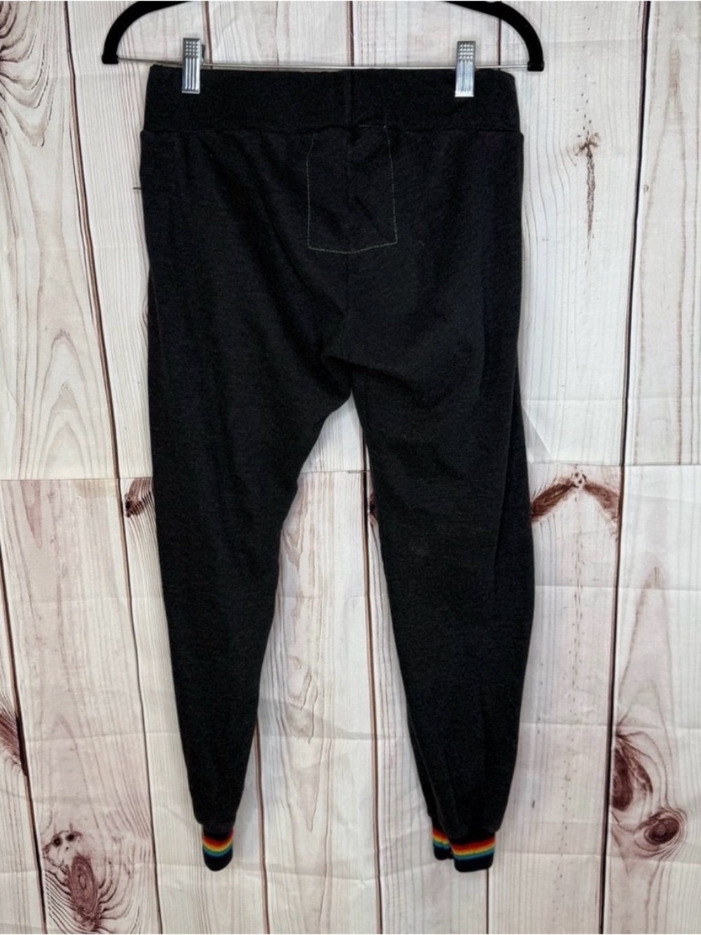 Aviator Nation Dark Grey Rainbow Prism Jogger Size S - Picture 9 of 9